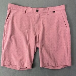 Travis‎ Mathew Manzanillo Golf Shorts Men's 38 Stretch Heather Earth Red